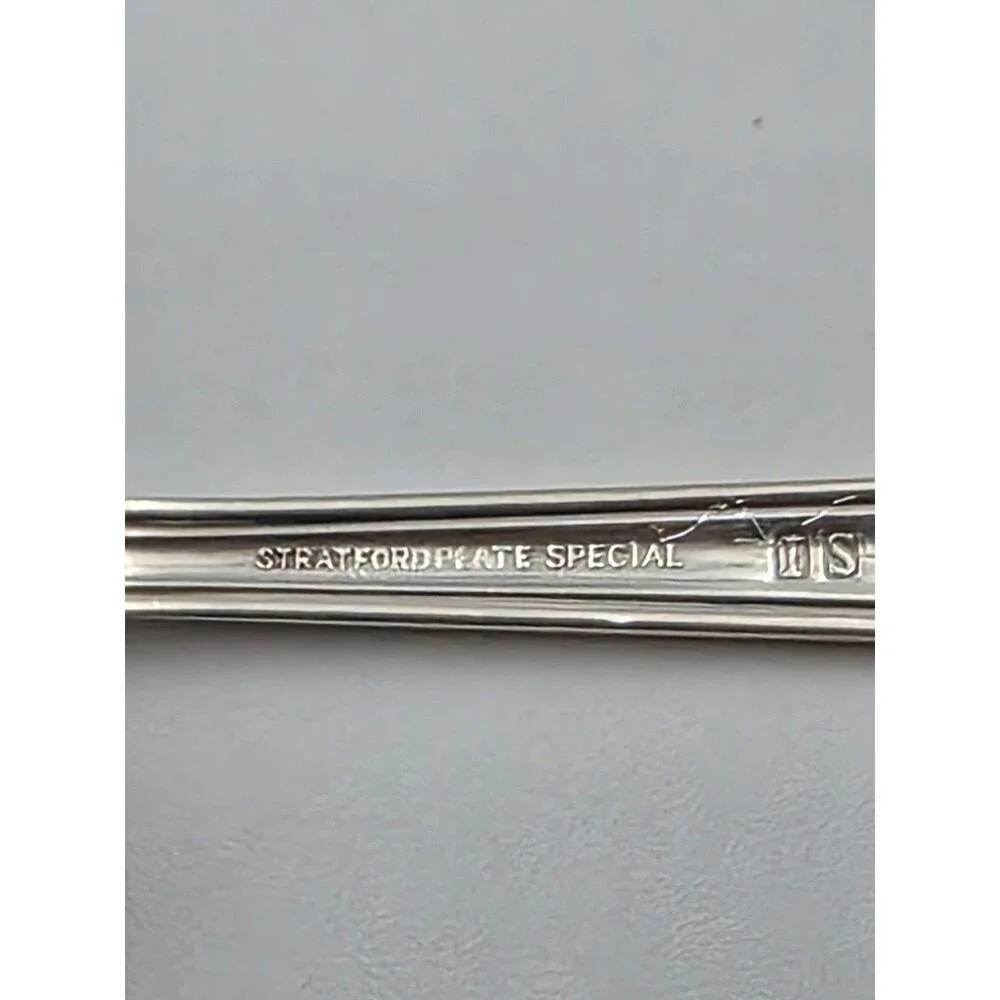 VTG StratfordPlate Special Sugar Spoon Marked IS